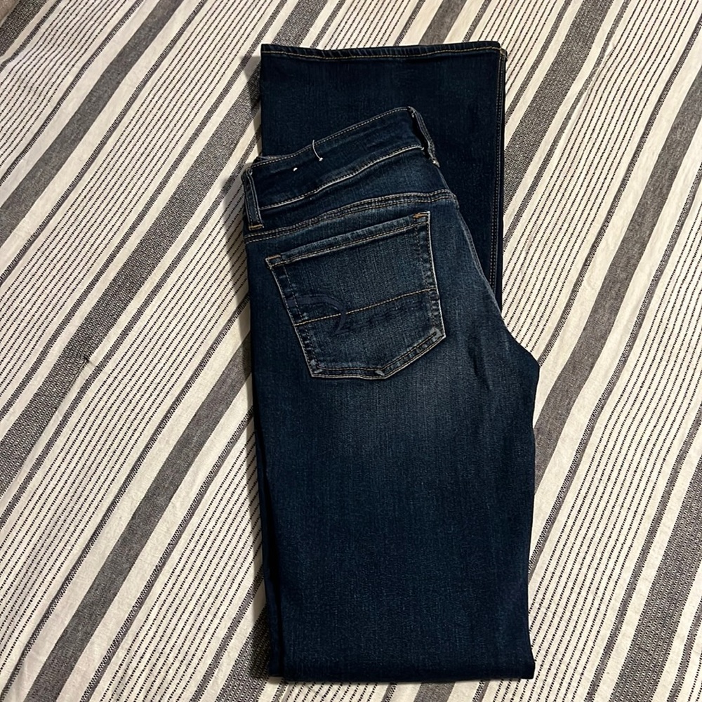 American Eagle artisan flare jeans.